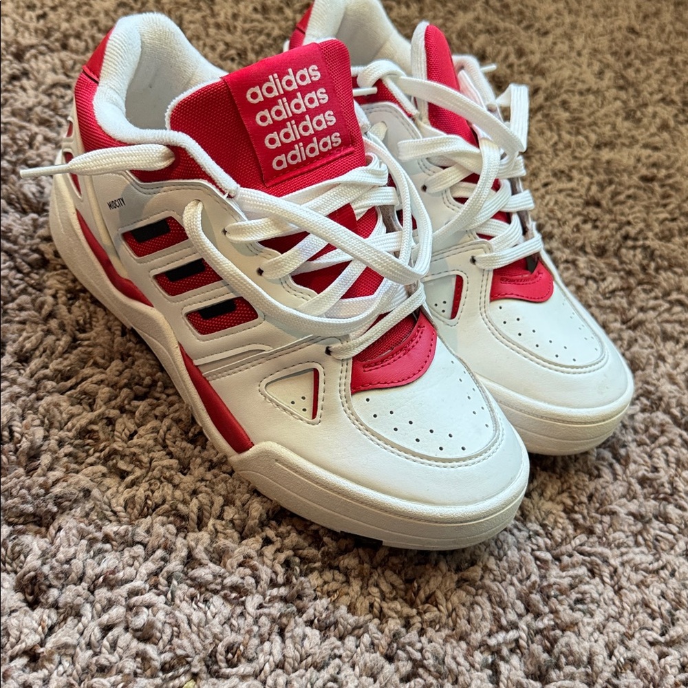 Adidas Midcity Red & White Low Sneakers